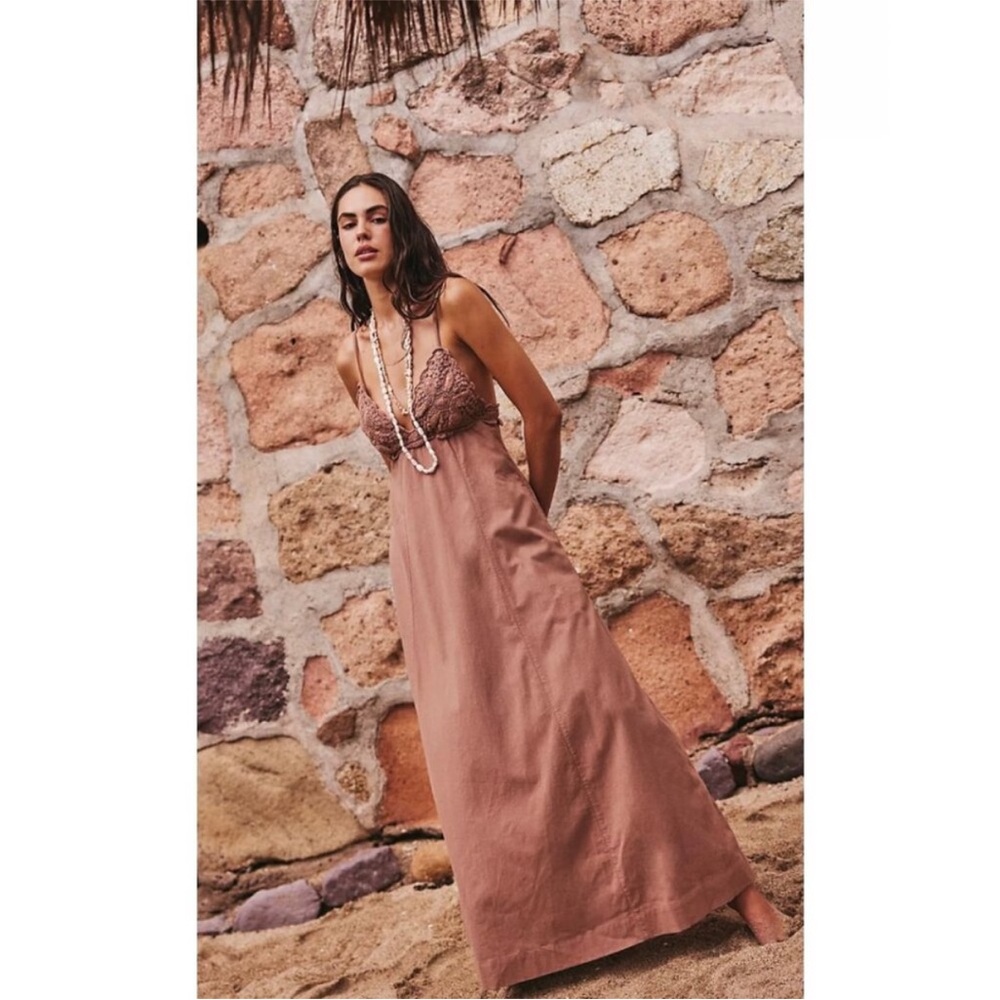 Free People Lovey Maxi in Brownie